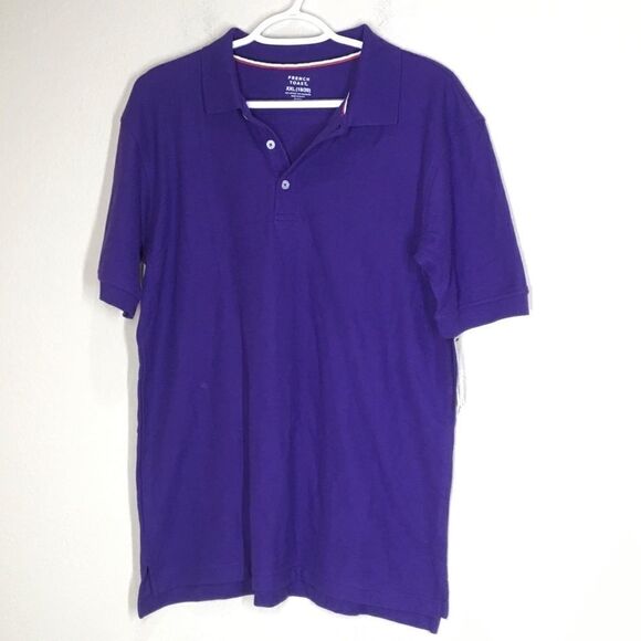French Toast Purple Short Sleeve Pique Polo (E7) - Picture 2 of 5